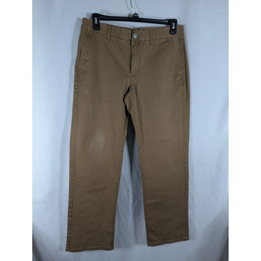 Bonobos Mens Straight Fit Pants Khaki 33/30 Cotton Casual Wear